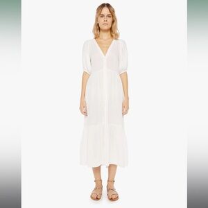 XiRENA Gauze White Lennox Dress Size: S